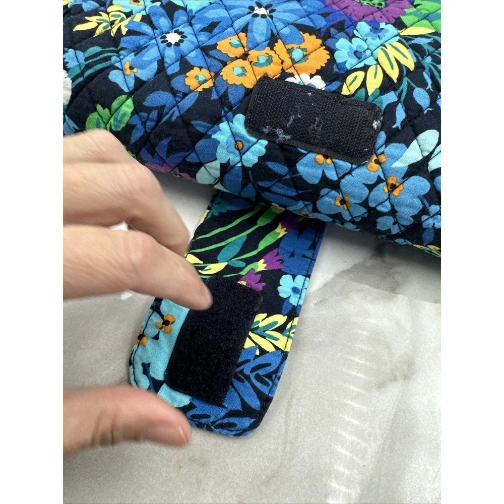 Vera Bradley Baby Changing Pad Travel Mat Blue Floral Quilted Cotton Portable